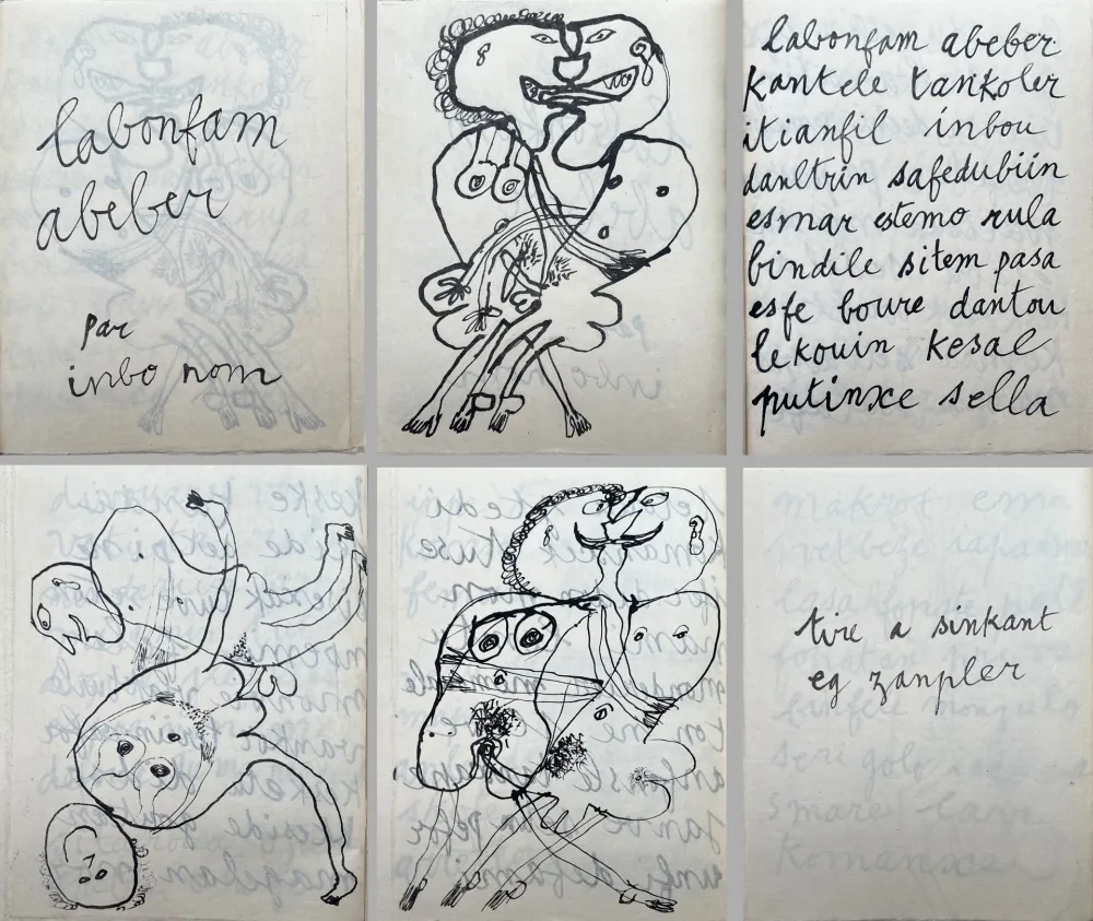 Livro Ilustrado Dubuffet - LABONFAM ABEBER PAR INBO NOM (1950)