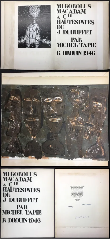 Livro Ilustrado Dubuffet - MIROBOLUS, MACADAM & Cie, HAUTESPATES DE J.D. (1946)