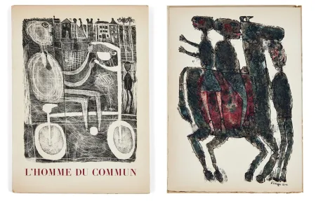 Livro Ilustrado Dubuffet - Pierre Seghers : L'HOMME DU COMMUN. Lithographies de Jean Dubuffet (1944)