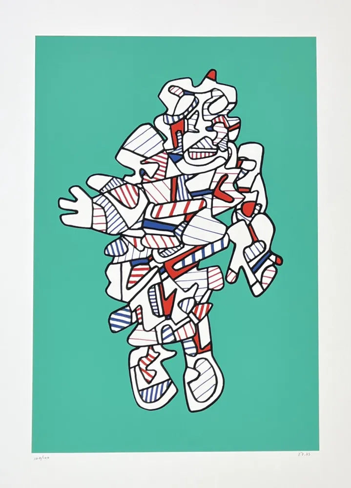 Serigrafia Dubuffet - Protestator, from Présences fugaces series