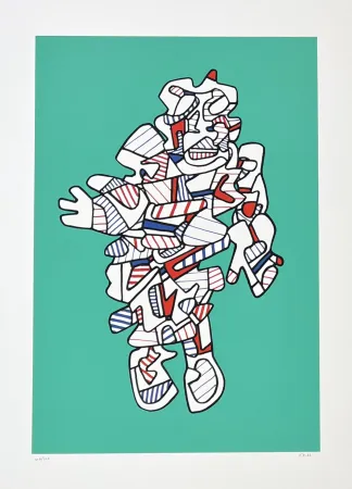 Serigrafia Dubuffet - Protestator, from Présences fugaces series