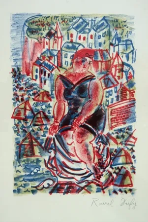 Litografia Dufy - Baigneuse Devant le Port de St Adresse