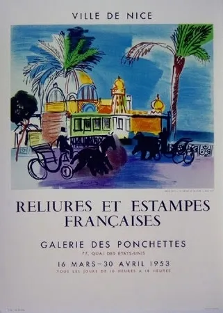 Litografia Dufy - CASINO A NICE