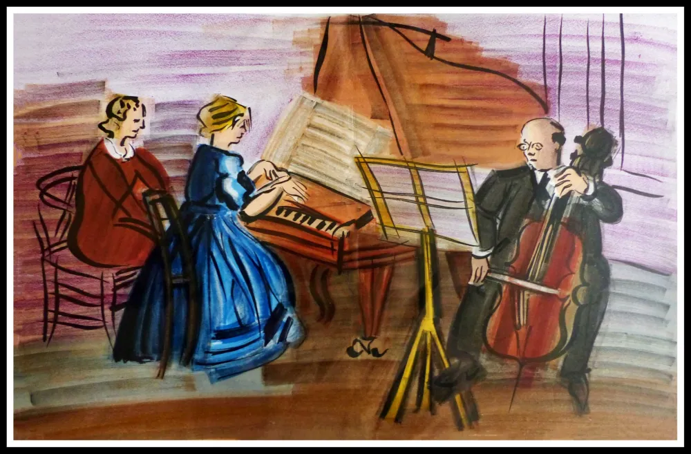 Litografia Dufy - CONCERT DES ANGES III