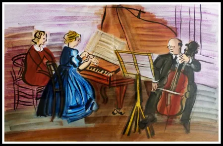 Litografia Dufy - CONCERT DES ANGES III