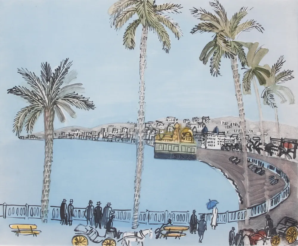 Água-Tinta Dufy - La baie des Anges a Nice