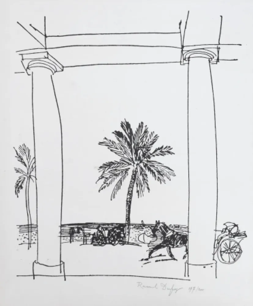 Litografia Dufy - La Palais de la Méditerranée