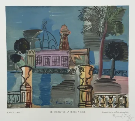 Xilogravura Dufy - Le Casino de la Jetée à Nice