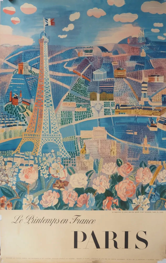 Litografia Dufy - Le printemps en France, Paris
