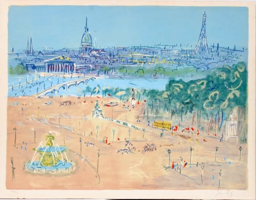 Litografia Dufy - Place de la Concorde