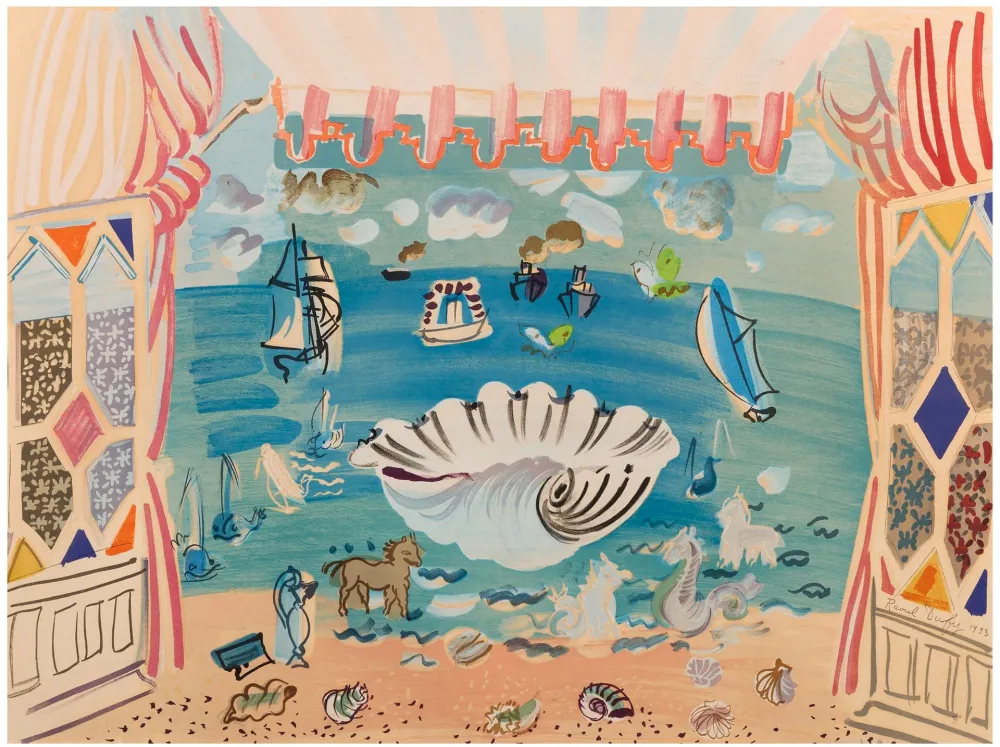 Litografia Dufy - RIDEAU DE THEÂTRE POUR LE BALLET 