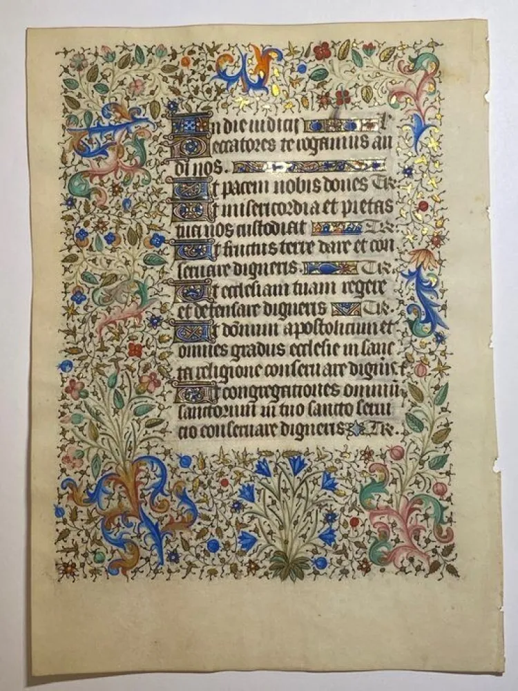 Sem Técnica Dunois - Leaf from a Book of Hours, use of Rouen