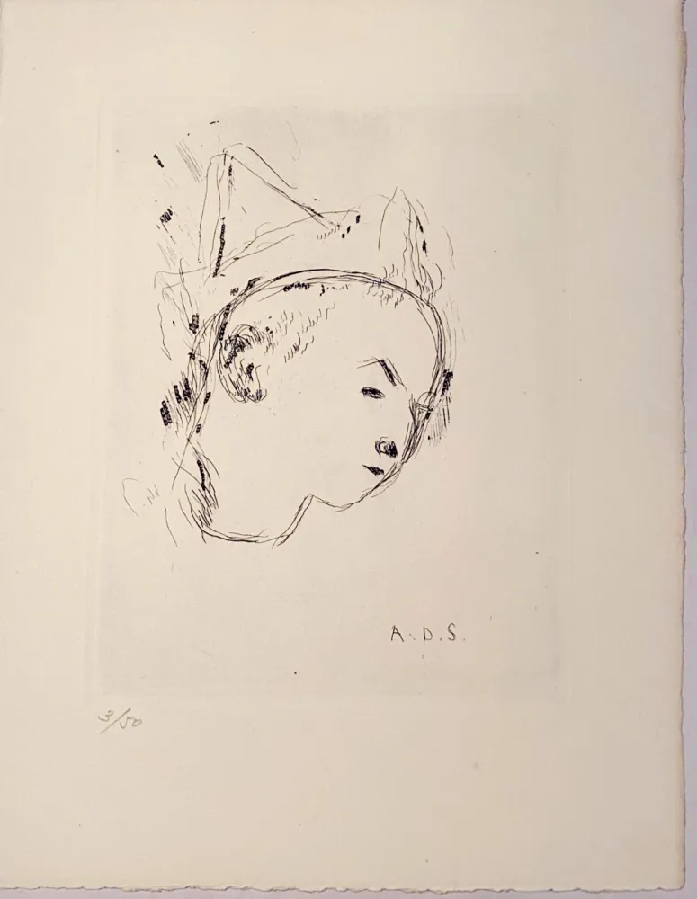 Gravura Dunoyer De Segonzac - Le petit clown