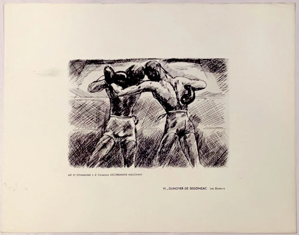 Gravura Dunoyer De Segonzac - Les Boxeurs, ca.