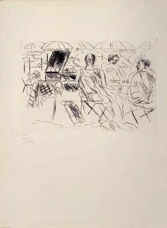 Gravura Dunoyer De Segonzac - Plage, ca.