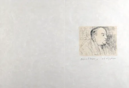 Litografia Dunoyer De Segonzac - Portrait de Léon-Paul Fargue, 1964