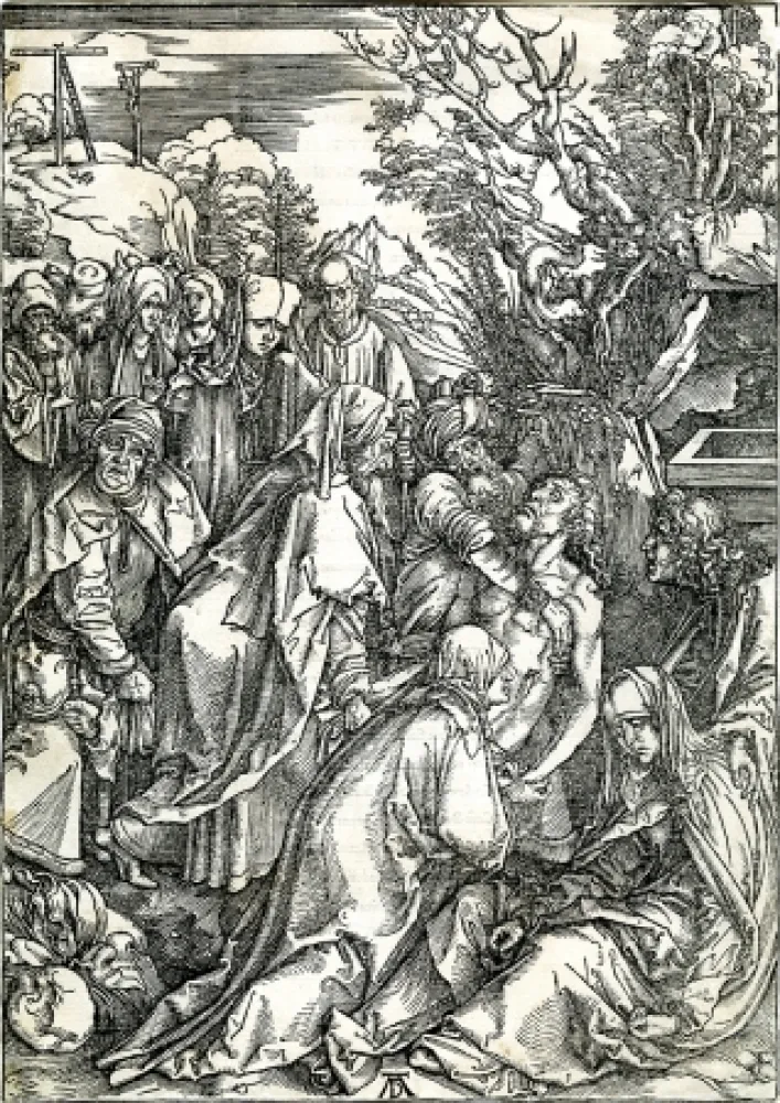 Xilogravura Durer - Deposition of Christ (The Large Passion), c. 1496-97