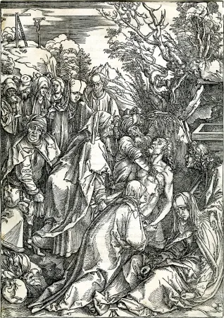 Xilogravura Durer - Deposition of Christ (The Large Passion), c. 1496-97