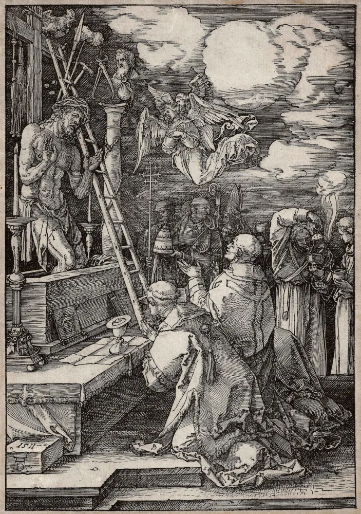 Xilogravura Durer - Die Messe des heiligen Gregor (The mass of St. Gregory)