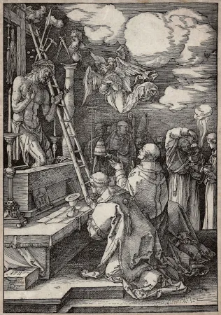Xilogravura Durer - Die Messe des heiligen Gregor (The mass of St. Gregory)