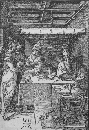 Xilogravura Durer - Salome Presenting the Head of John the Baptist to Herodias