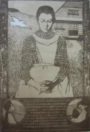 Xilogravura Dutczynska - Ein schneeweiss Vögelein / A Snow-White Little Bird