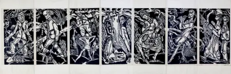 Xilogravura Eekman - Dooddans in zeven tempo's (Dance of Death in Seven Mouvements)) 