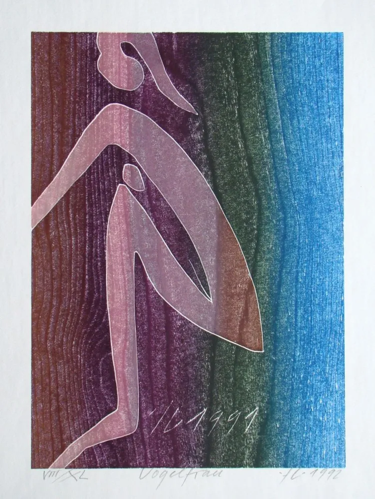 Xilogravura Eggenschwiler - Vogelfrau