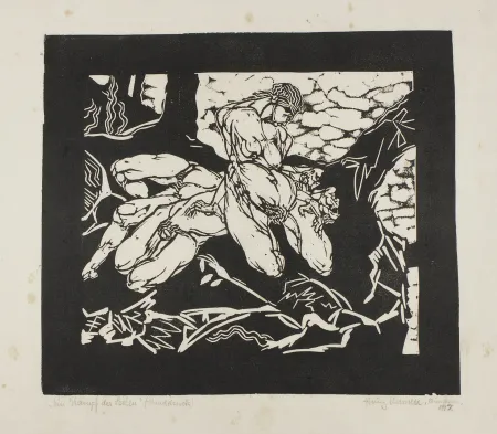 Xilogravura Ehmsen - Ein Kampf der Seelen 