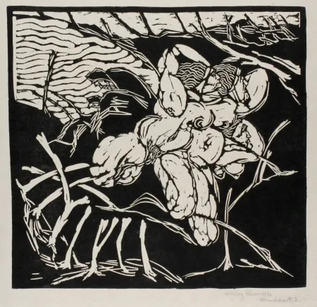 Linogravura Ehmsen - Furien (Furies)