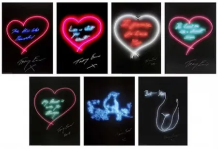 Litografia Emin - Full Set of Hand-Signed Love Neon Posters