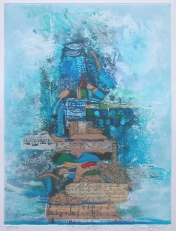 Gravura Engel - DISCRETION -Technique mixte originale signée