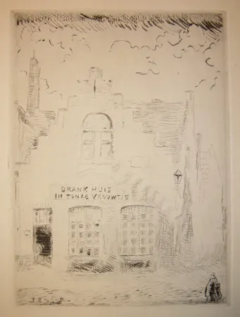 Gravura Ensor - Drank huis in tonze vrouwtje 