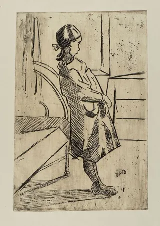 Água-Forte Erba - BAMBINA IN PIEDI