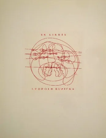 Gravura Erni - Ex Libris Leopold Ruzicka
