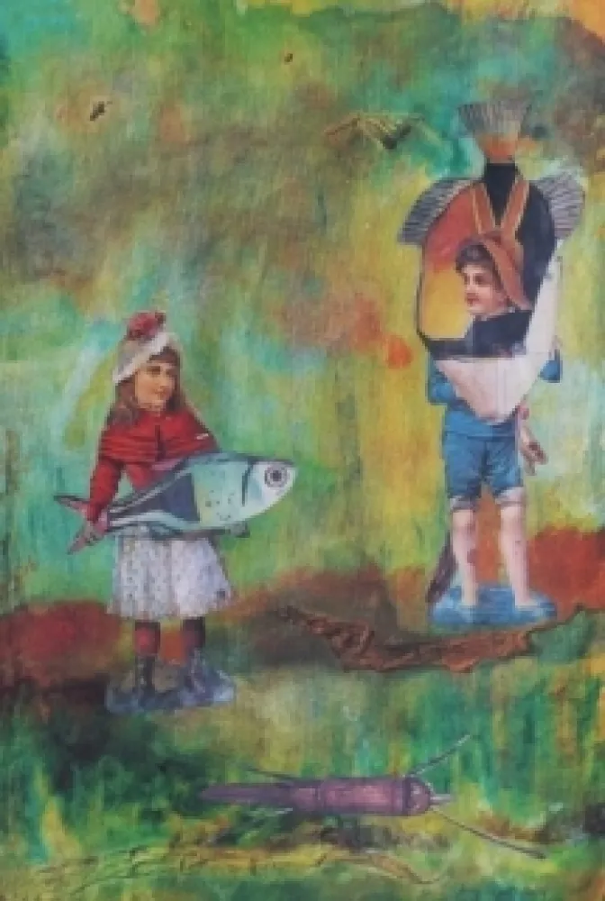 Litografia Ernst - A Sunday walk in the park