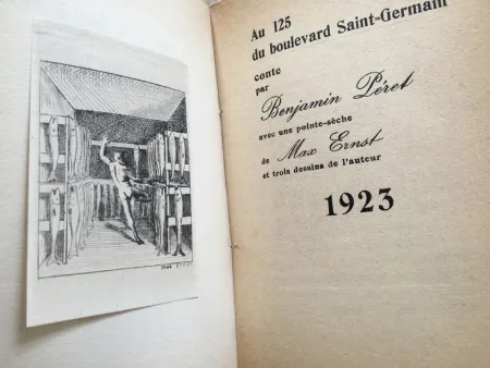 Livro Ilustrado Ernst - AU 125 DU BOULEVARD SAINT-GERMAIN. Conte par Benjamin Péret (1923)