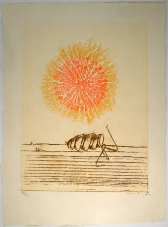 Livro Ilustrado Ernst - Die Bedeutung des Schönen in der exakten Naturwissenschaft / The meaning of beauty in exact natural science / Mit drei Original-Farblithographien von Max Ernst