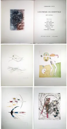 Livro Ilustrado Ernst - Gherasim Luca : L’EXTRÊME-OCCIDENTALE. Gravures de Max Ernst, Victor Brauner, Dorotea Tanning, Hans Arp, Jacques Hérold, Wifredo Lam, Roberto Matta.