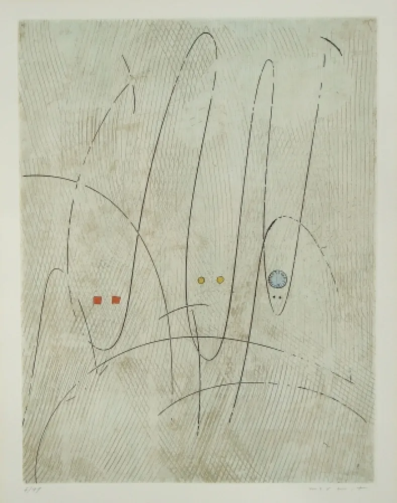 Água-Forte E Água-Tinta Ernst - Les Requins ou Trois requins en quête d'une victime