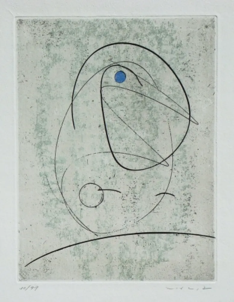 Água-Forte Ernst - L'Oiseau bleu