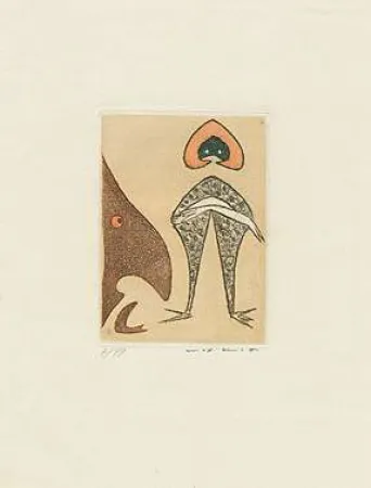 Água-Tinta Ernst - Ohne Titel bzw. Le chapeau rouge,