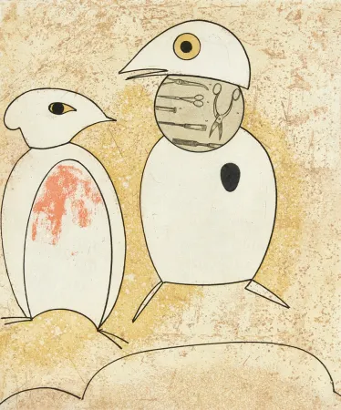 Água-Forte Ernst - Oiseaux en Péril