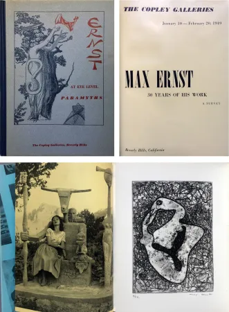 Livro Ilustrado Ernst - (The Copley Galleries) AT EYE LEVEL. Paramyths. Max Ernst, 30 years of his work (1949)