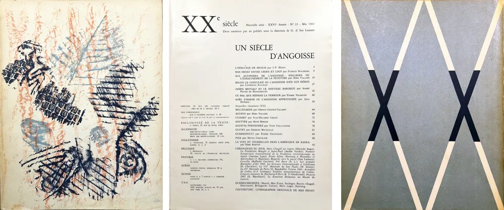 Livro Ilustrado Ernst - XXe Siècle. Nouvelle série. XXVIe Année. N° 23. Mai 1964. UN SIÈCLE D'ANGOISSE