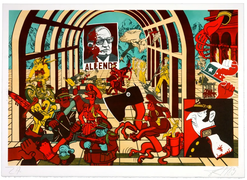 Litografia Erro - Allende