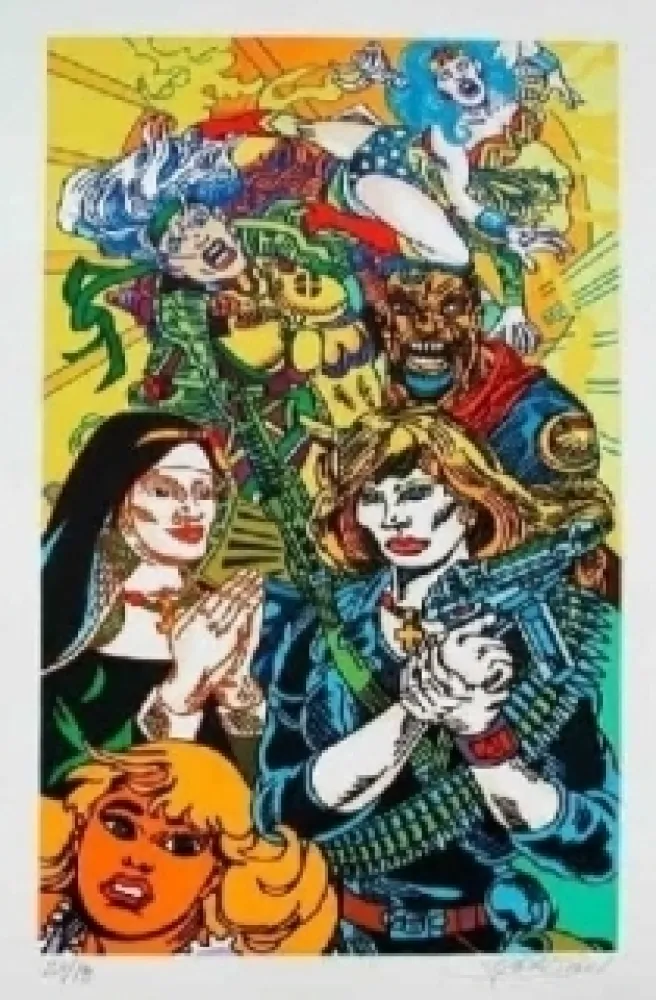 Litografia Erro - Gun Lady