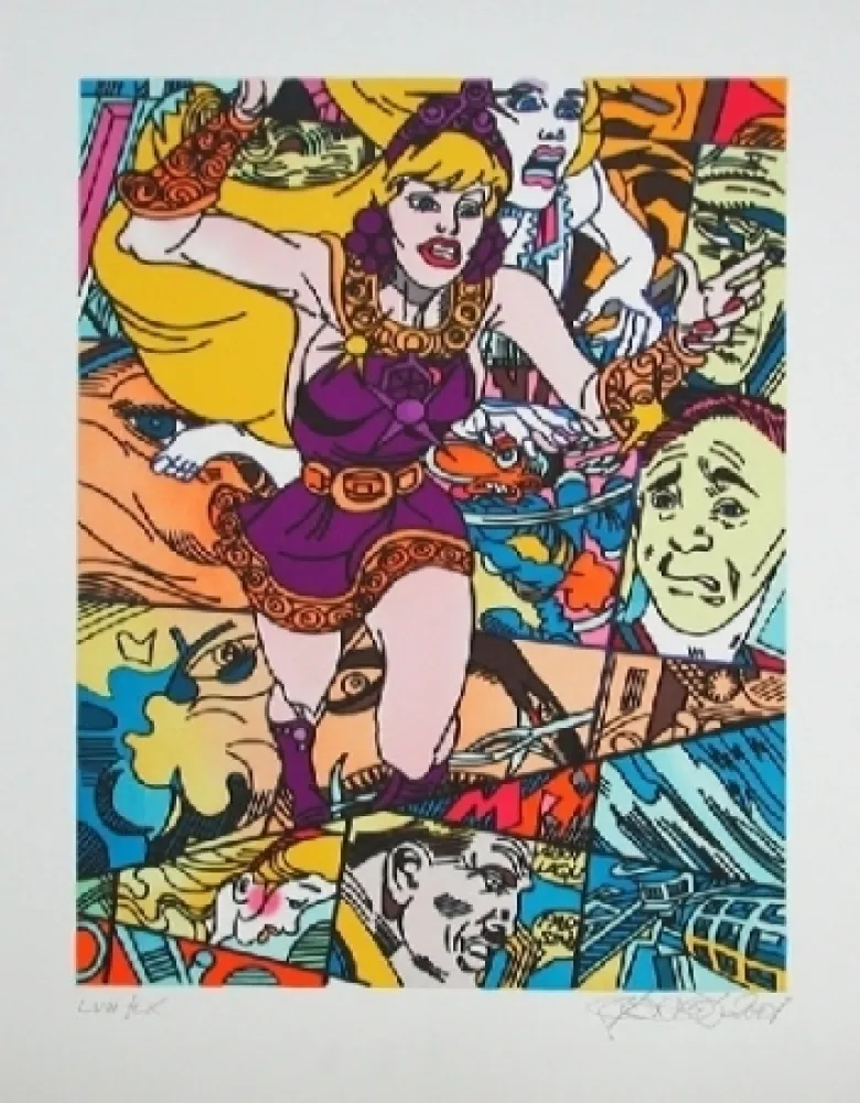 Litografia Erro - Moonwalker