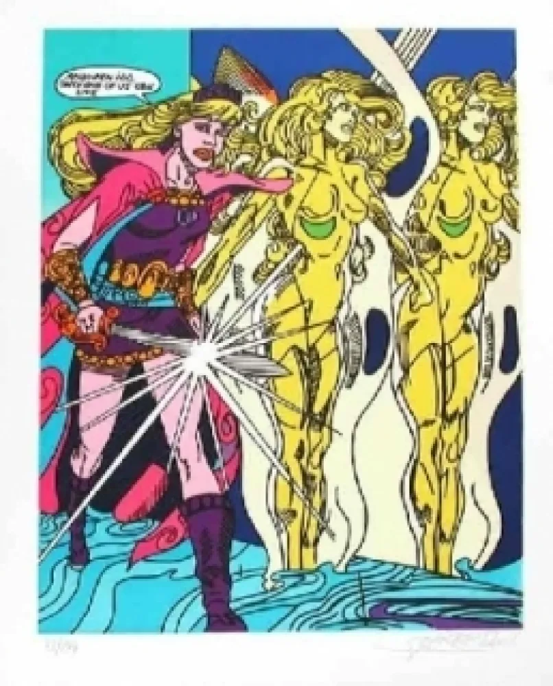 Litografia Erro - Swordslady