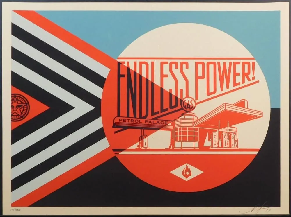 Serigrafia Fairey - Endless Power Petrol Palace